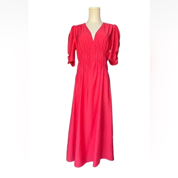 ba&sh Linda Pink Midi Dress Size Small - Picture 6 of 9